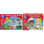 Orchard Toys Match and Spell Next Steps, Educational Spelling Game Age 5+, Helps Teach Phonics and Word Building using Sounds and Blends & First Times Tables Game, Helps Teach 2, 5 and 10 Times Tables