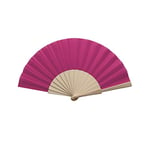 eBuyGB Folding Handheld Fan, Wooden Hand Fan, Wedding Party Accessory, Pocket Sized Fan for Wedding Gift, Party Favours, Summer Holidays, Mini Travel Fan Home Décor - Pink (Pack of 20)