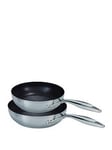 Circulon Steel Shield Stainless Steel Induction Non-Stick Twin Pack Skillet Set 20/26Cm