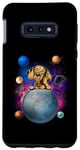 Coque pour Galaxy S10e Vizsla On The Moon Galaxy Funny Dog In Space Puppy Lover
