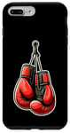 Coque pour iPhone 7 Plus/8 Plus Gants de boxe rouges suspendus à une lanière