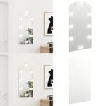 Spegel med LED-lampor 90x45 cm glas valvformad (335864+326089) - Spegel Med LED - Speglar Med LED - Home & Living