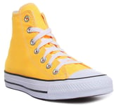 Converse 167236C Ct As Hi Womens High Top Canvas Trainer In Orange Size UK 3 - 8