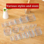Silicone Chair Leg Socks Transparent Square Table Covers S Rectangle 30*50mm