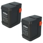 vhbw 2x Batteries compatible avec Gardena débroussailleuse SmallCut 300 Accu (8844-20) 4000mAh, 18V, Li-ion