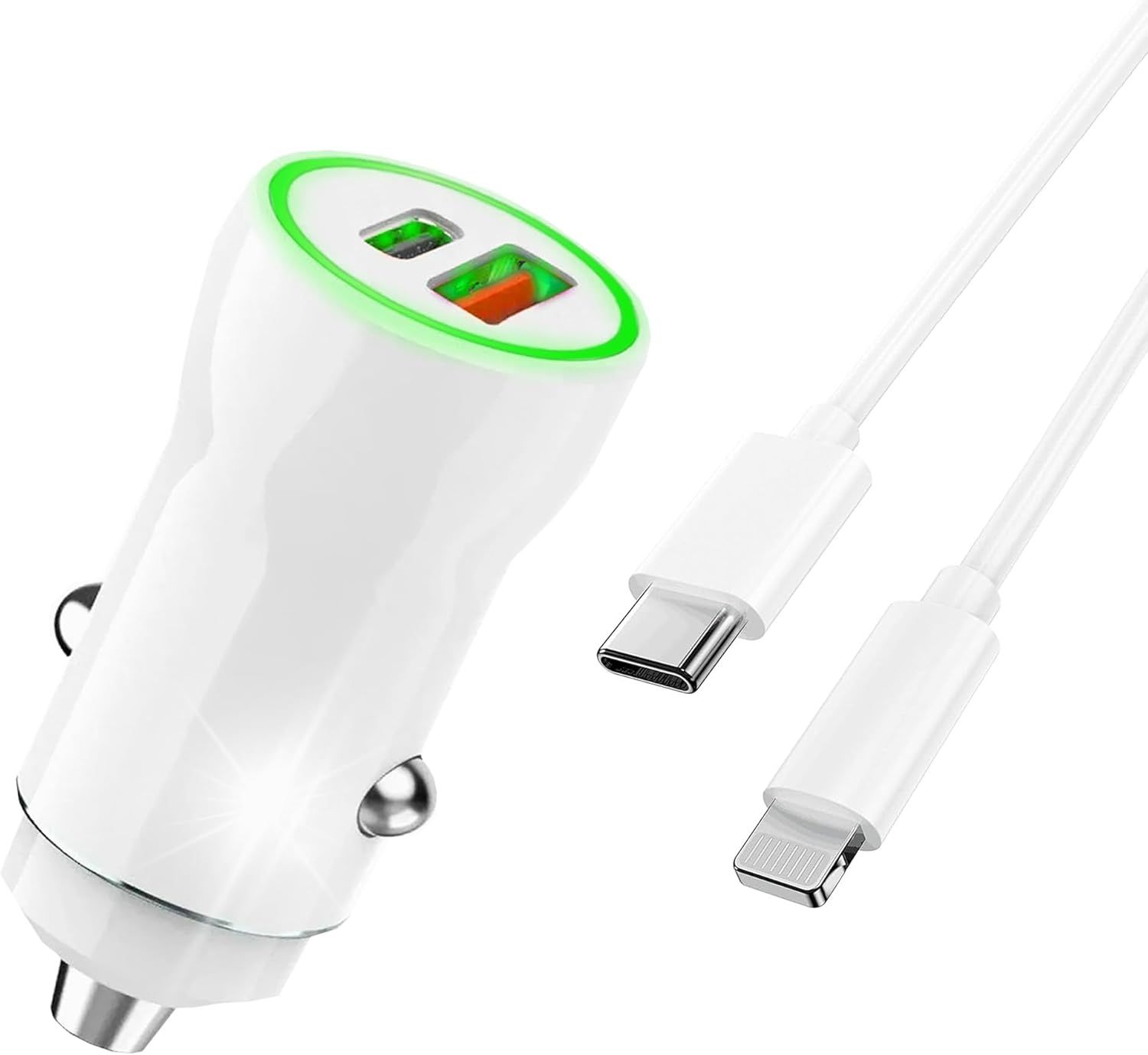 SCHITEC Chargeur Voiture Allume Cigare USB Lot De 3, 2 Ports 5V / 3.1A Compatible Avec IPhone 11/XR/XS Max/ 8, Samsung S9/S8/S7, Pad Air/Mini, Huawei