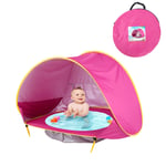 UK Baby Beach Tent with Pool Pop Up Shade Tent Detachable Infant Sun Shade Pool