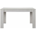 Helloshop26 - Table de salle à manger bureau robuste 140 cm couleur chêne blanc - Beige