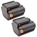 vhbw 2x Batteries compatible avec Gardena EasyCut Li-18/23 R (9823-20), EasyCut Li-18/50 (8877-20) (2000mAh, 18V, Li-ion)