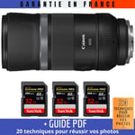 Canon RF 600mm f/11 IS STM + 3 SanDisk 32GB UHS-II 300 MB/s + Guide PDF '20 TECHNIQUES POUR RÉUSSIR VOS PHOTOS