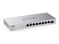 Zyxel XMG-100 Series XMG-108 - Switch - unmanaged - ikke-styrt - 8 x 100/1000/2.5G + 1 x Gigabit SFP / 10 Gigabit SFP+ - stasjonær, veggmonterbar