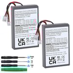 2x 2000mah Lip1522 Batteri för Sony PS4 PS4 Pro Dualshock 4 Cuh-zct1e Cuh-zct1h Cuh-zct1u Cuh-zct2 Cuh-zct2u Trådlös Kontroller