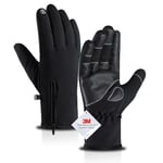 Cupimatch Gant de Ski d'hiver,Gant Velo à Écran Tactile pour Homme et Femme,Gant Moto Imperméable Vent Respirant Antidérapant Poignet,Gant VTT Homme Réglable pour Sport