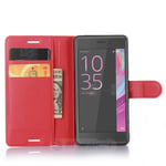 Sony Xperia X PU Wallet Case Red