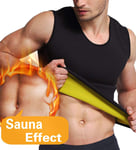QQA Male Waist Trainer Vest Sauna Suit Tank Top Tight Workout Shirt for Weight Loss Hot Neoprene Body Shaper,XXXXL