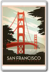 San Francisco Golden Gate Bridge, USA Vintage Travel Fridge Magnet