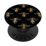 PopSockets BEEKEEPER HONEY BEE PHONE GRIPS INSECTS BEES BLACK PopSockets PopGrip: Swappable Grip for Phones & Tablets