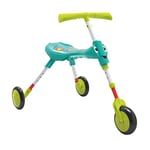 Scuttlebug XL Vert & Bleu|Premier Velo Bébé Draisienne pour les enfants 1-3 ans |Tricycle Evolutif sans pédales|Intérieur et Extérieur| Porteur à 3 roues pliable en 3 clics | Garçons et Filles