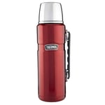 Genuine Thermos 1.2l Stainless Steel King Red Vacuum Flask Travel Mug Hot Cold