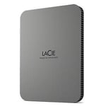 2 TB Lacie Mobile Drive, 2.5", USB-C - Grå