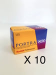 Kodak Portra 800 135/35mm 36 Exposure X 10 Films