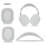 Skycase Silicone Headphones Cases,Compatible for Apple AirPods Max Case Cover,Soft Durable and Washable Headset Cases, Earpad Cover and Headband Cover for AirPods Max Headphones,Light Grey