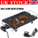 Electric Teppanyaki Table Grill Griddle Hot Plate Steak Frying Cooking 1360W