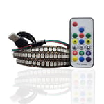 WS2812b RGB 144 LED Strips 5V ws2812 Black PCB Multicolor 1M IP30 No Waterproof USB Strip Lights with Remote