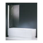 Pare-baignoire verre transparent - 1 ventail - 150 x 80 cm - Aurora Novellini