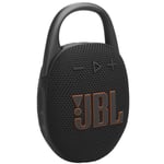 JBL Clip5 Ultra-portable Bluetooth Speaker with Carabiner - Black - IP67 Waterproof - Stereo pairing & Auracast - JBL Portable app - Up to 12hrs of playtime + 3hrs extra with Playtime Boost