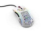 Glorious Gaming Model D- (Small) Wired Gaming Mouse - 61g Superlight Honeycomb Design, RGB, Ergonomic, Pixart 3360 Sensor, Omron Switches, PTFE Feet, 6 Buttons - Matte White