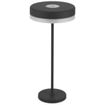 REV DISK Lampe de table, lampe de bureau, lampe de chevet à intensité variable, 200 lm, 2 W, batterie 4000 mAh, IP54, noir