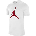 NIKE M J Jumpman Ss Crew T-Shirt - White/(Gym Red), X-Small