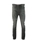 Diesel Mens D-Vider 083AB Jeans - Black Cotton - Size 32W/32L