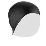 Hållbar unisex silikon vattentät simmössa solid hög elastisk simmare hatt svart