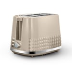 TOWER T20082MSH Solitaire 2 Slice Wide Slot Toaster, 850 W, Latte