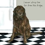 I Never Stray Far From The Fridge Little Dog Laughed Greeting Card Blank Inside