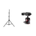 Manfrotto Compact Stand, Air Cushioned + Manfrotto MH490-BH, Centre Ball Head with 200LT-PL