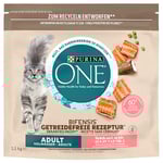 PURINA ONE Grain Free Adult Lax - Ekonomipack: 3 x 1,1 kg
