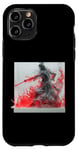 Coque pour iPhone 11 Pro Enchanting Warrior Maiden avec des accents rouges