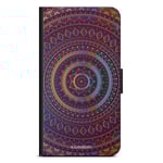 Bjornberry Plånboksfodral iPhone 13 Mini - Lila/Guld Mandala