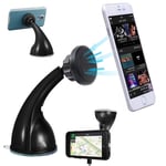 REALMAX® Universal Car Dashboard Mount Holder Windscreen Magnetic Phone Stand Cradle Grip for GPS PDA Mp3/4 Players iPhone X 8lus 8/7/6/6plus/5S/C Samsung Galaxy S8/S7/S6edge HTC all Smart-Phones