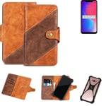 Mobile Phone Sleeve for Lenovo S5 Pro Wallet Case Cover Smarthphone Braun 