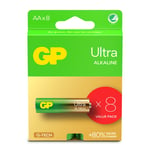 GP Batteries Ultra Alkaline AA-batteri, 1.5 Volt, 8-pack