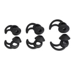 (Black)Soft Silicone Replacement Earbud Tips Earbud Covers For Bose For Sport