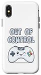 Coque pour iPhone X/XS Out of Control Kawaii Silly Controller Jeu vidéo Gamer
