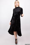 Jawbreaker Womens Black Velvet Dress Maxi Dress Alternative Gothic