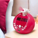 radio Réveil Gulli MP3 USB avec projection de l'heure et alarme rose