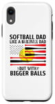 Coque pour iPhone XR Définition Softball Dad Like A Baseball Dad sur le dos