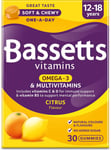Bassetts Vitamins 12-18 Years Multivitamins Omega 3 Citrus 30'S, 99.2 G